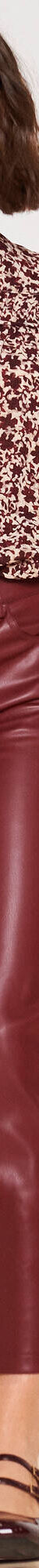 Blouse imprimée, détails nouettes (beige / bordeaux) Blouse imprimée, détails nouettes (beige / bordeaux)
